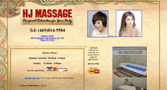 Desktop Screenshot of hjmassage.com